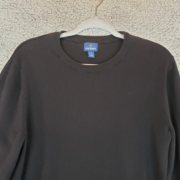 Old Navy Mens Black All Cotton Knit Closet Staple Sweater. Sz M - Picture 3 of 11